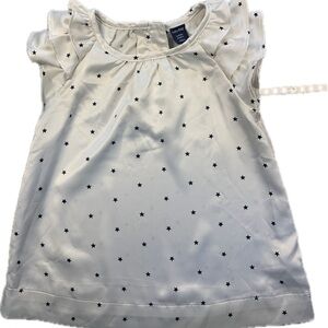 GAP White Satin Star Print Kids Top